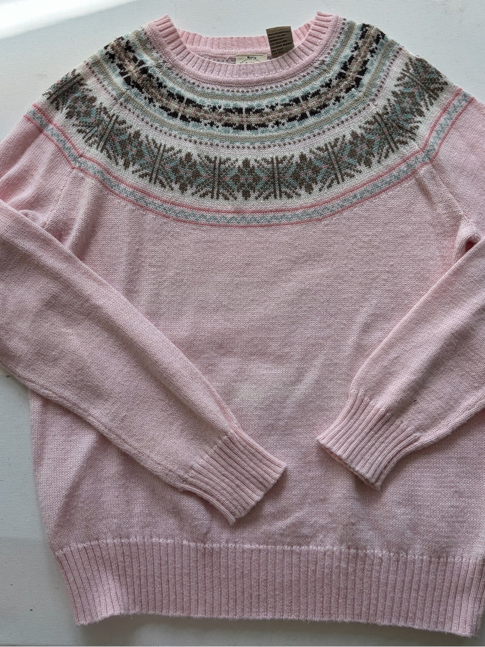 B Moss Women’s Fair Isle Sweater Wool Blend